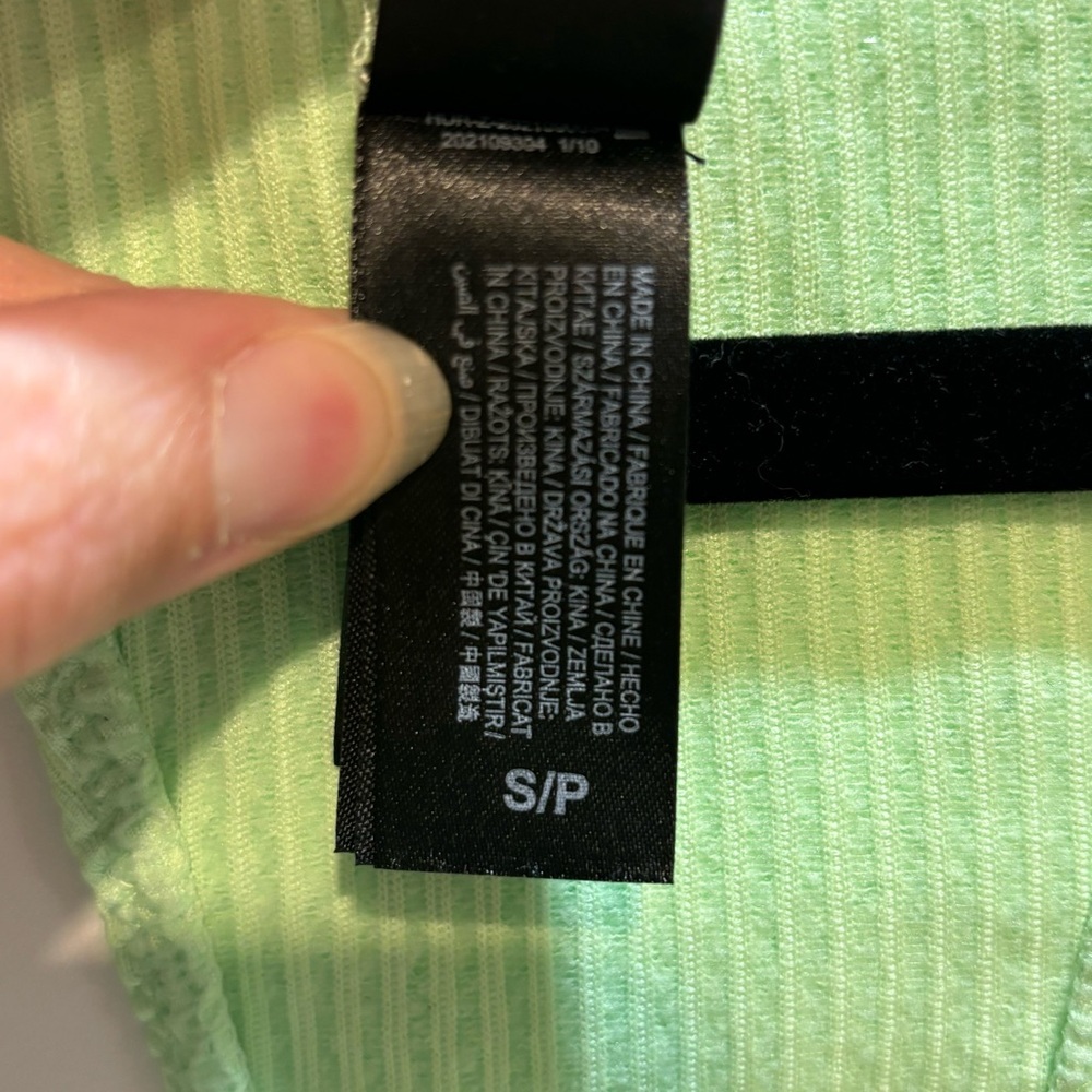 NWT Hurley Textured Beach Mini Racerback Coverup Green Size S - Picture 7 of 8
